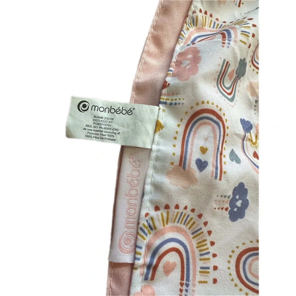 Monbebe Car Seat Canopy Kids OS Pink Rainbow Excellent Boho Print‎ 210126